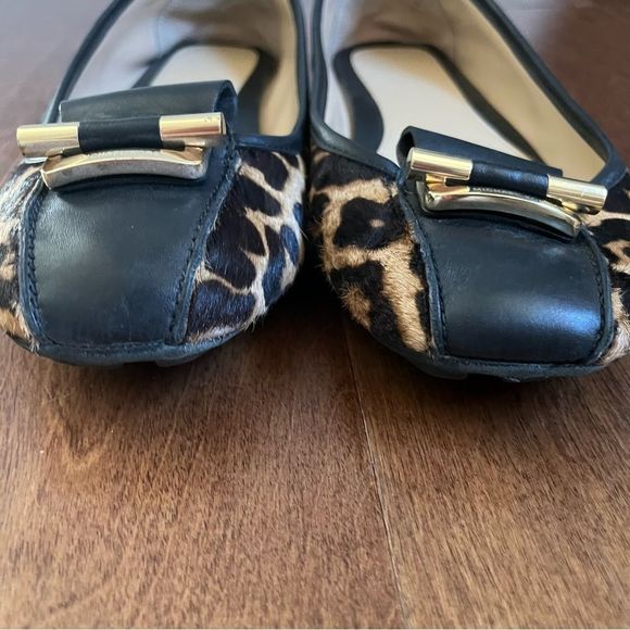 Michael Kors Calf Hair Leopard Print Flats with Metal Hardware Size 10 - Picture 4 of 10
